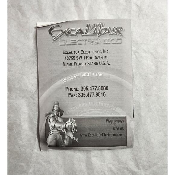 WSOP Texas Hold 'Em Tested Handheld Game Excalibur With Manual & Box 2004 - Picture 5 of 8